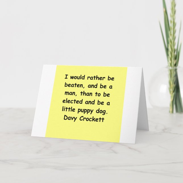 davy crockett quote card (Front)