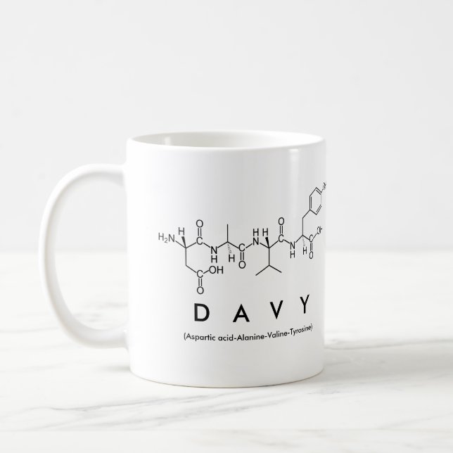 Davy peptide name mug (Left)