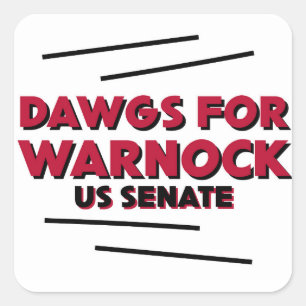 Dawgs for Warnock Sticker Sheet
