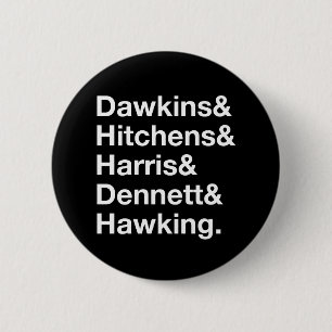 Dawkins&Hitchens&Harris&Dennett&Hawking - Science 6 Cm Round Badge