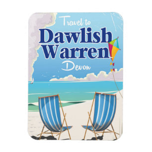 Dawlish Warren Devon vintage train poster Magnet