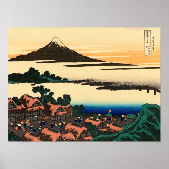 Dawn at Isawa in Kai Province Poster (Front)