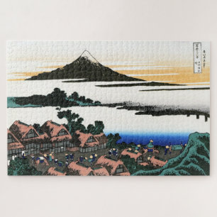 Dawn at Isawa in the Kai province Hokusai mountain Jigsaw Puzzle