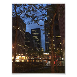 Dawn at Rockefeller Centre NYC Architecture Lights Photo Print