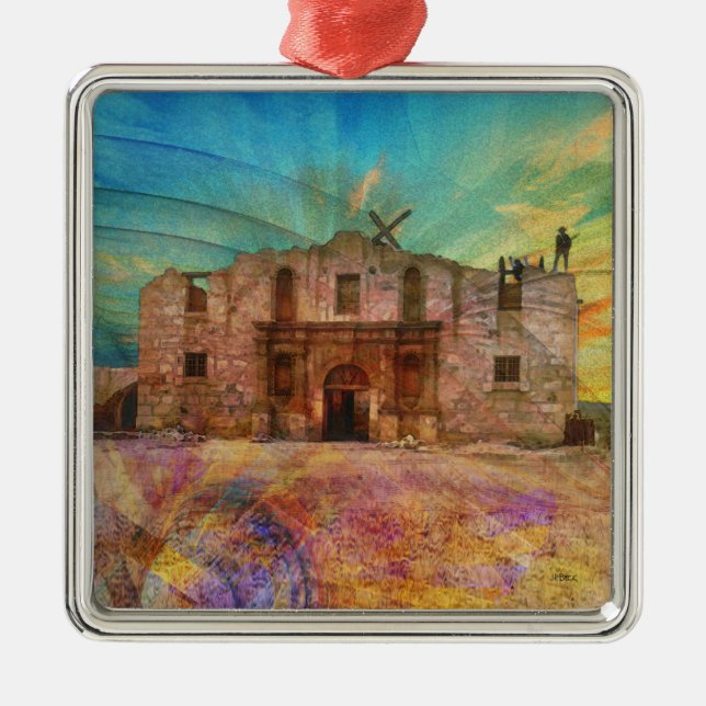 Dawn At The Alamo Metal Tree Decoration (Front)