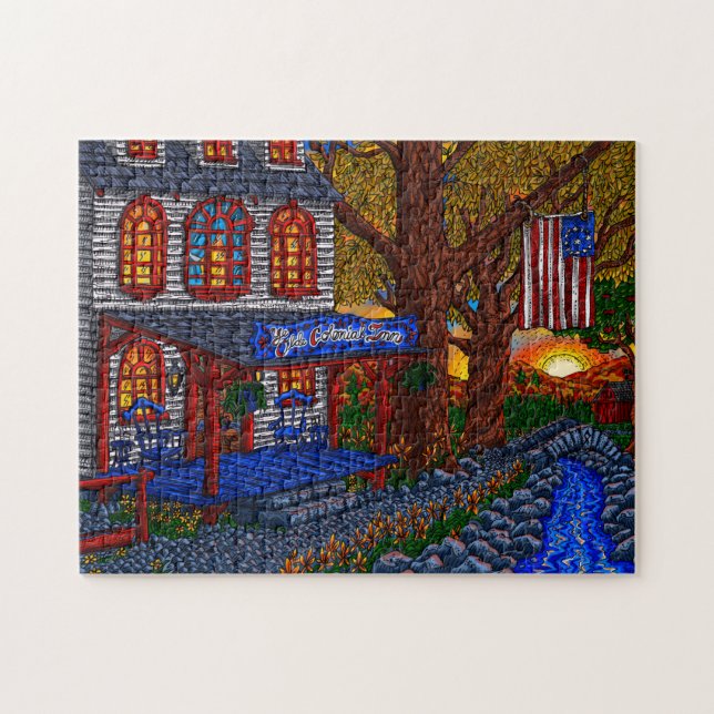 Dawn at Ye Olde Colonial Inn Jigsaw Puzzle (Horizontal)