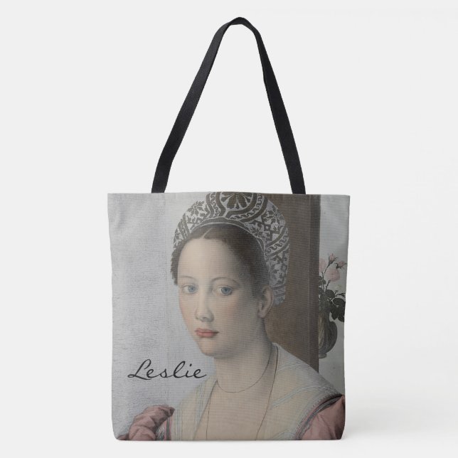 Dawn Before Pretty Baroque Personalised Monogram Tote Bag (Front)