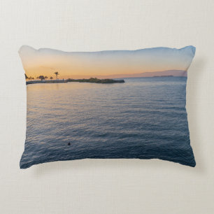 dawn breaks in chapala mexico decorative cushion