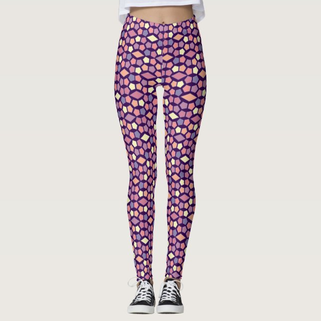 Dawn Hexagon Pattern Leggings (Front)