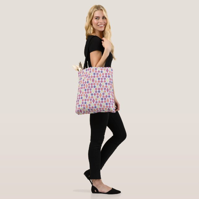 Dawn Hexagon Pattern Tote Bag (On Model)