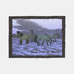 Dawn Horse Fleece Blanket