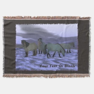 Dawn Horse Throw Blanket