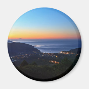 dawn in Elba island Magnet