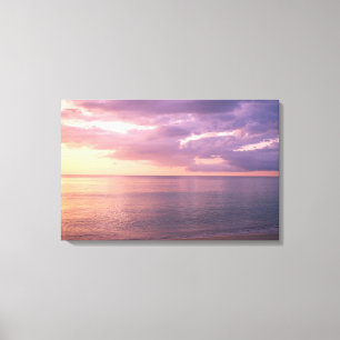 Dawn meets beach canvas print