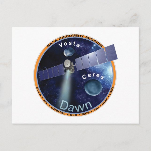 Dawn Mission Patch  Postcard (Front)