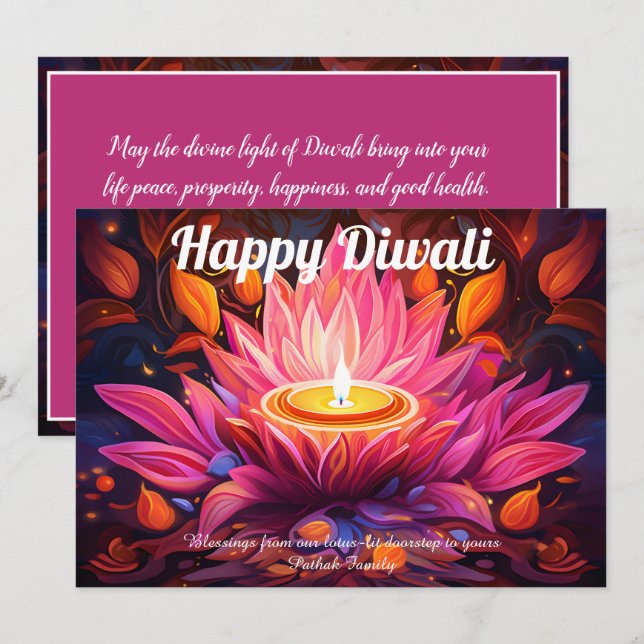 Dawn of Diya Diwali Card (Front/Back)