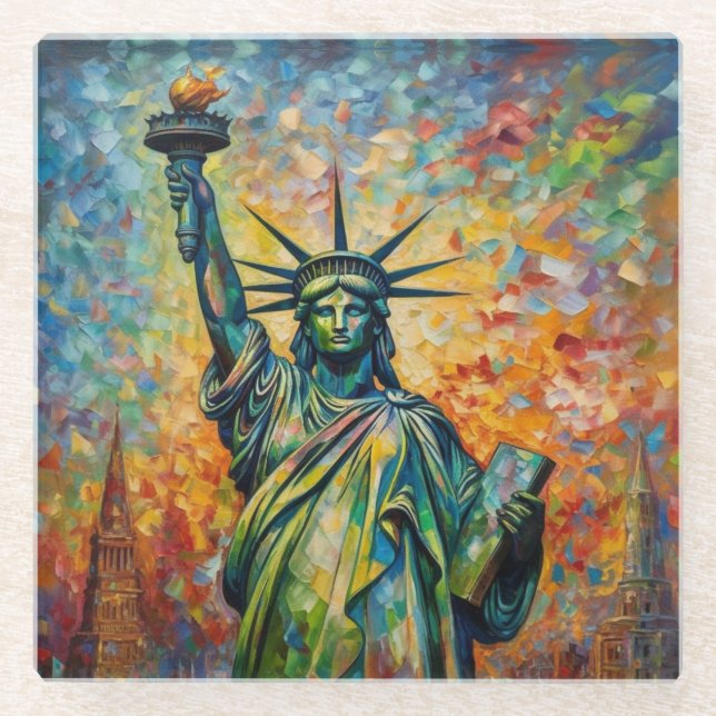 Dawn of Liberty Glass Coaster (Front)