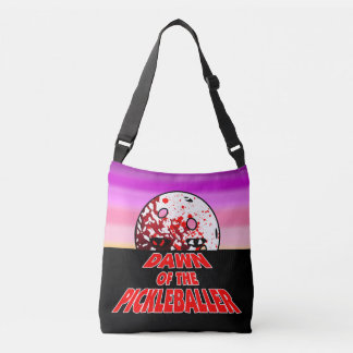 Dawn of the Pickleballer Halloween Horror Zombie Crossbody Bag