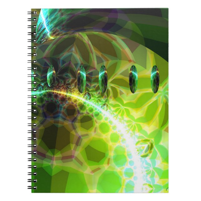 Dawn of Time – Lime & Gold Emerge Notebook (Front)