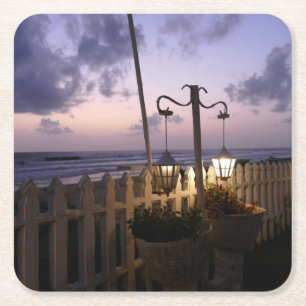 Dawn on the Beach Square Paper Coaster
