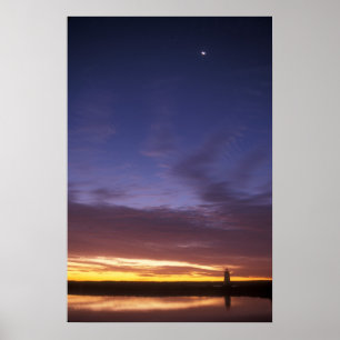 Dawn over Edgartown Lighthouse Marthas Vineyard Poster