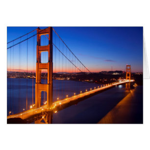 Dawn over San Francisco and Golden Gate Bridge.