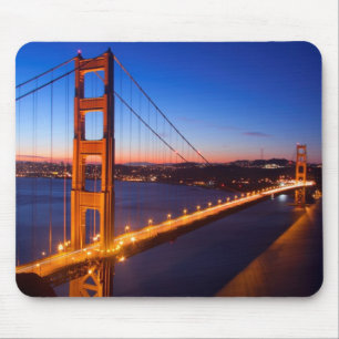 Dawn over San Francisco and Golden Gate Bridge. Mouse Mat