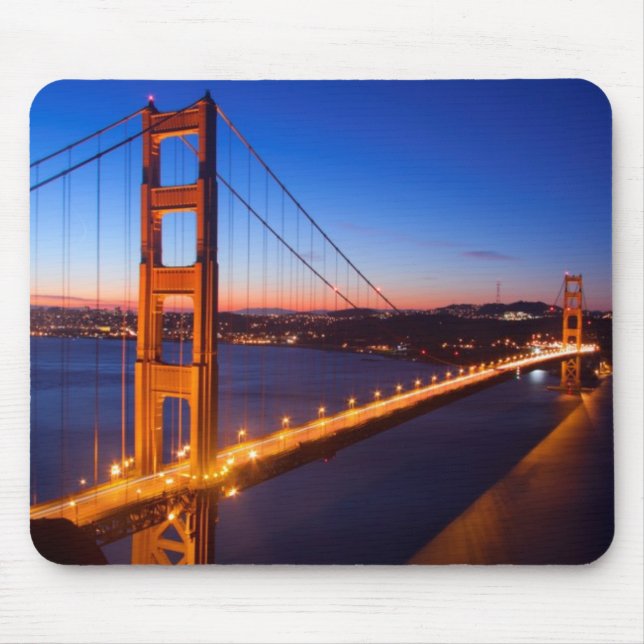 Dawn over San Francisco and Golden Gate Bridge. Mouse Mat (Front)