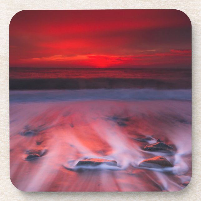 Dawn Over The Stormy Sea Coaster (Front)