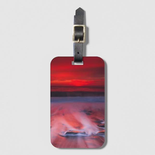 Dawn Over The Stormy Sea Luggage Tag (Front Vertical)