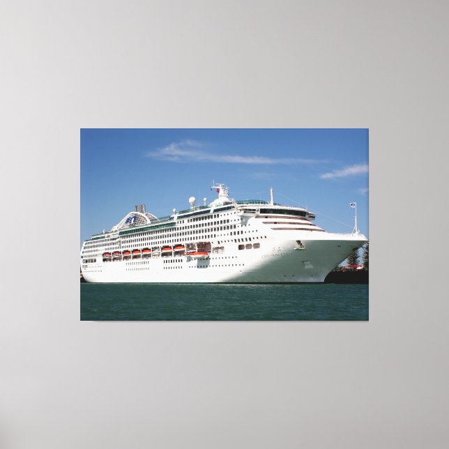 Dawn Princess Cruise Ship Canvas Print (Front)