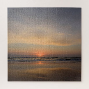 Dawn Reflections at Cocoa Beach, Florida - 20x20 Jigsaw Puzzle