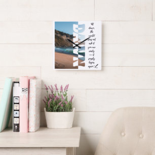 Dawn — Simply Begin Again Square Wall Clock