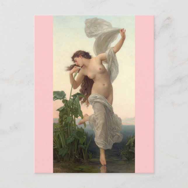 Dawn - Vintage Art - Bouguereau Postcard (Front)