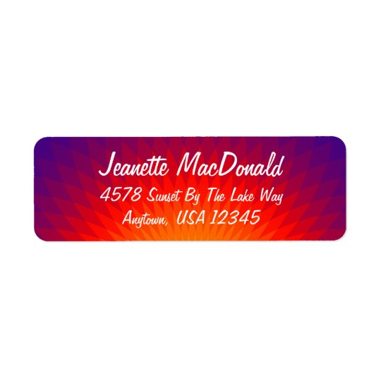 Dawn's Early Light Personalise Return Address Label