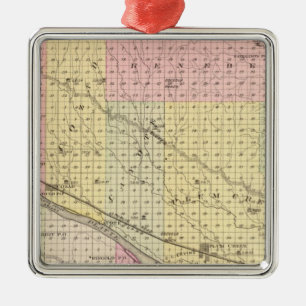 Dawson County, Nebraska Metal Tree Decoration