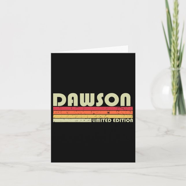 Dawson Gift Name Personalised Funny Retro Vintage  Card (Front)