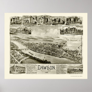 Dawson, PA Panoramic Map - 1902 Poster