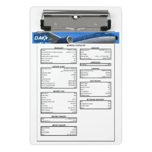DAX 737 Clipboard Checklist