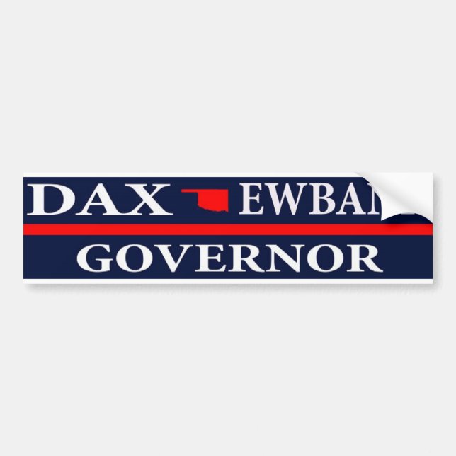 Dax Ewbank for Governor of Oklahoma Bumper Sticker (Front)