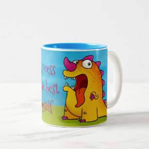 Dax the dino monster w/quote on mug