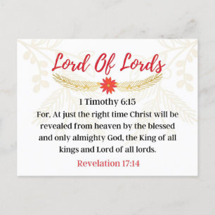 Day 11. Names Of Jesus   Lord Of Lords Advent  Postcard