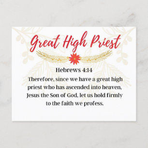Day 17. Names Of Jesus Great High Priest Advent  Postcard