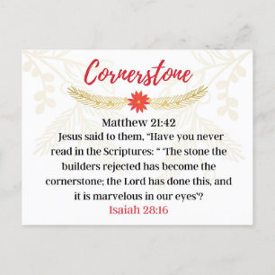 Day 18. Names Of Jesus   Cornerstone Advent  Postcard