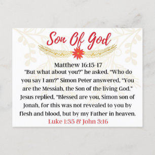 Day 21   Names Of Jesus   Son Of God Advent Postcard