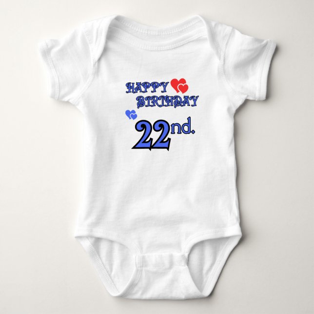 Day 22 Birthday Bodysuit (Front)