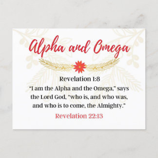 Day 25 | Names Of Jesus Alpha And Omega Advent  Postcard
