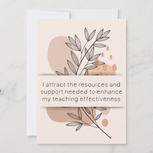 Day 27 Teacher Affirmation Mental Health Card (Front)