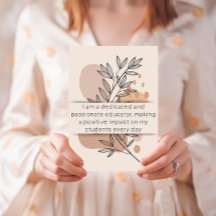 Day 2 Teacher Affirmation Daily Mental Health Card