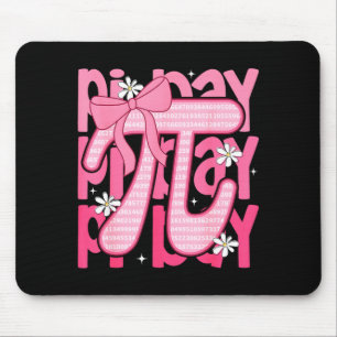 Day 314 coquette bow funny math teacher women mouse mat